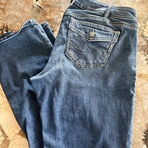 Silver Jeans Women's Straight Leg in Deep Blue